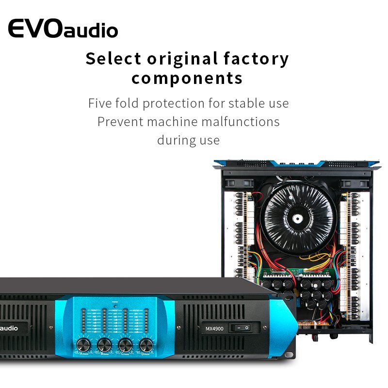 EVOaudio Professional 2U 4 Channels Audio Power Amplifiers For KTV Subwoofers Sound Equipment