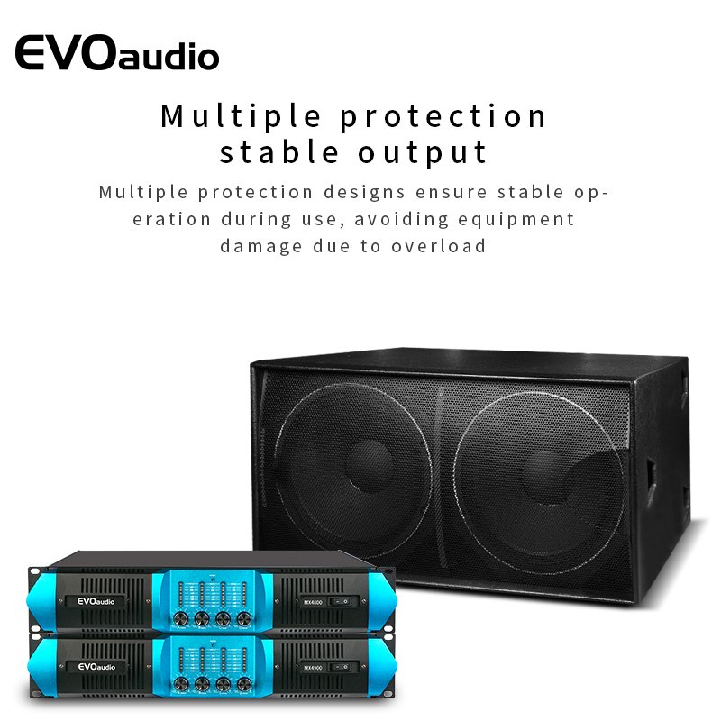 EVOaudio Professional 2U 4 Channels Audio Power Amplifiers For KTV Subwoofers Sound Equipment