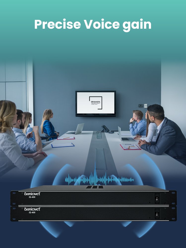 iSonicavct IS-400 Mixer Audio Professional Echo Suppressor Equipment PA System Stage Feedback Speaker Dsp Sound Device