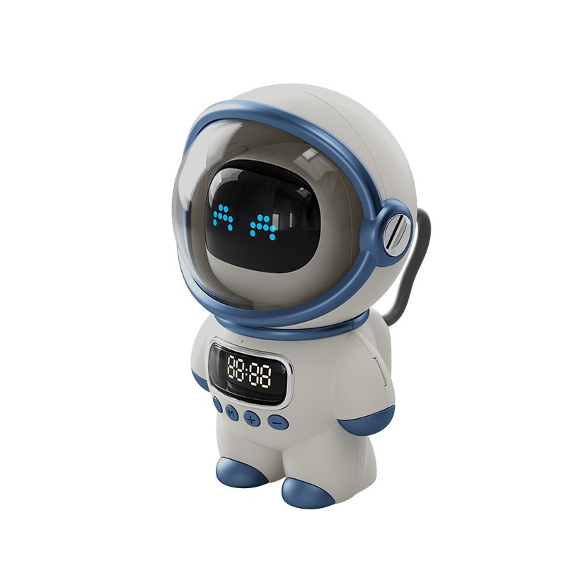Astronaut Bluetooth 5.1 Smart AI Speaker with Alarm Clock Night Light 1800mAh High-Capacity Battery WiFi Connectivity