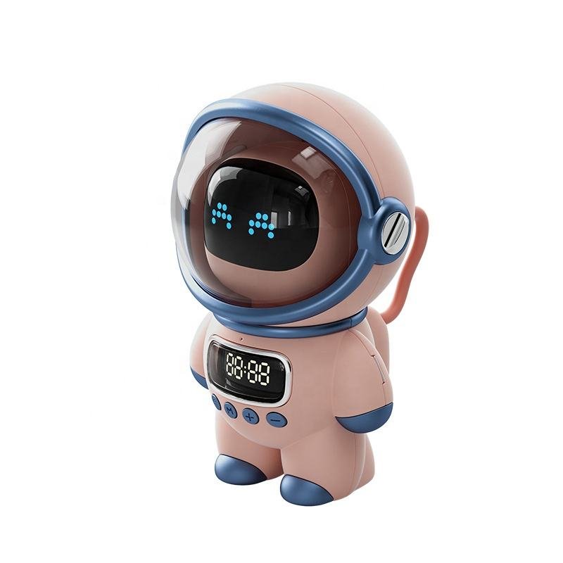 Astronaut Bluetooth 5.1 Smart AI Speaker with Alarm Clock Night Light 1800mAh High-Capacity Battery WiFi Connectivity