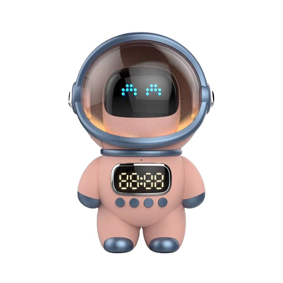 Astronaut Bluetooth 5.1 Smart AI Speaker with Alarm Clock Night Light 1800mAh High-Capacity Battery WiFi Connectivity