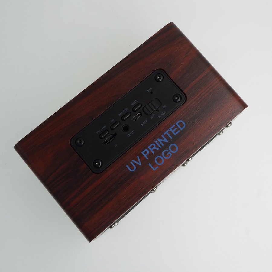 Hifi Built In Microphone Portable Powerbank Blue-tooth Wooden Compute Wireless Speaker