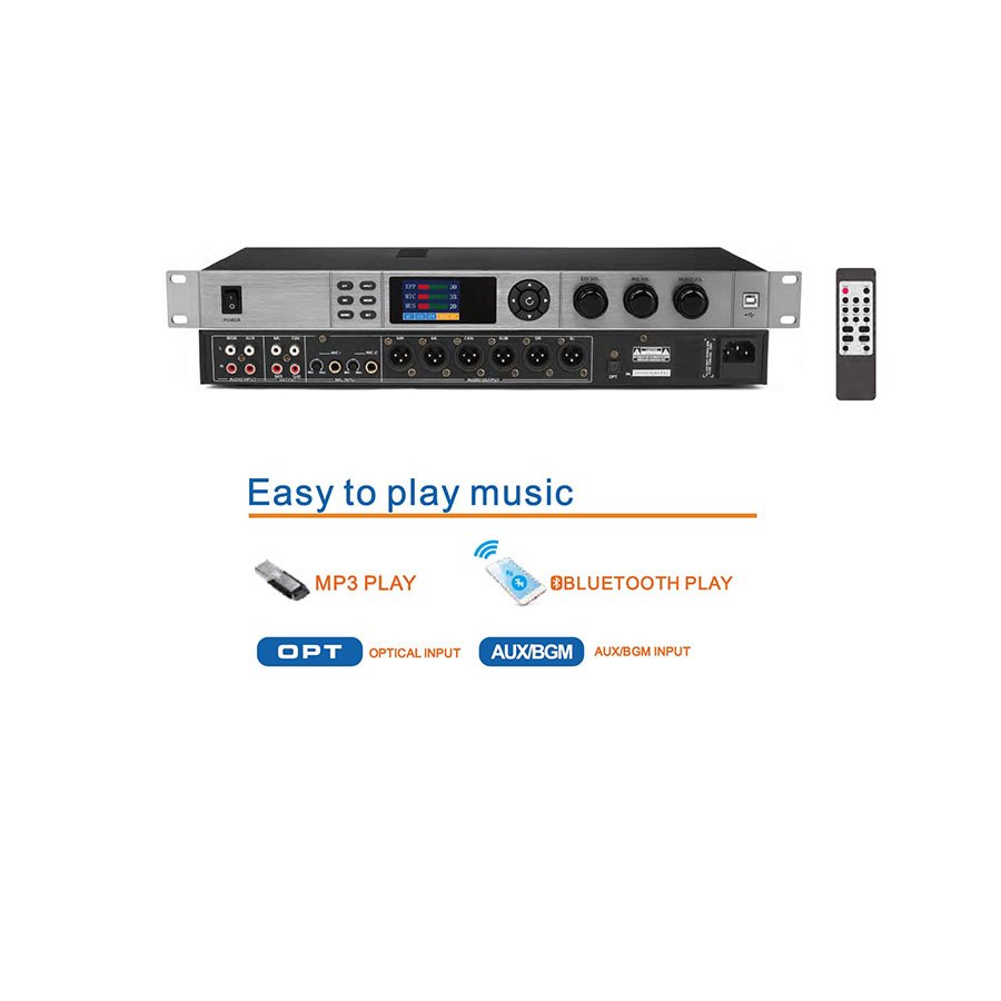 Berase Professional Audio Mixer Speakers Audio System Sound Pre Ampli Amply Digital Sound Effect audio processor