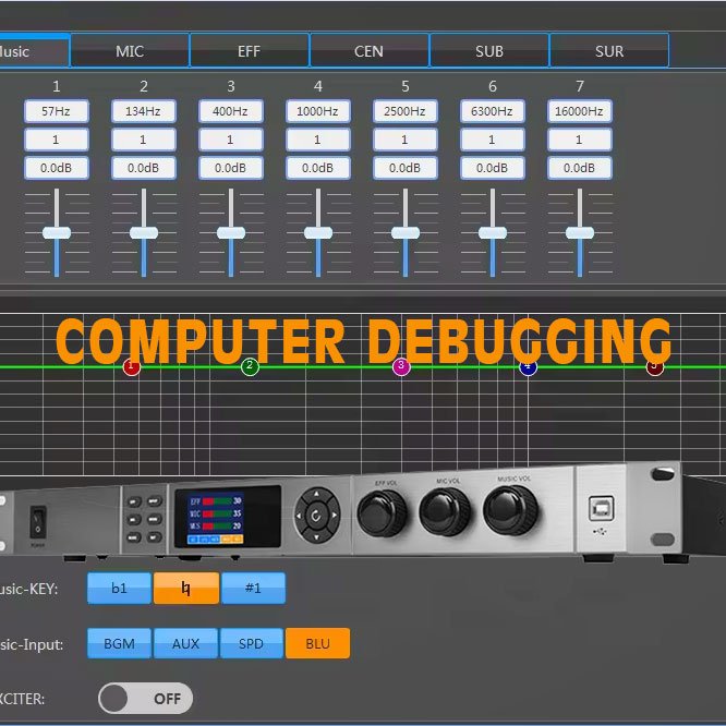 Berase Professional Audio Mixer Speakers Audio System Sound Pre Ampli Amply Digital Sound Effect audio processor