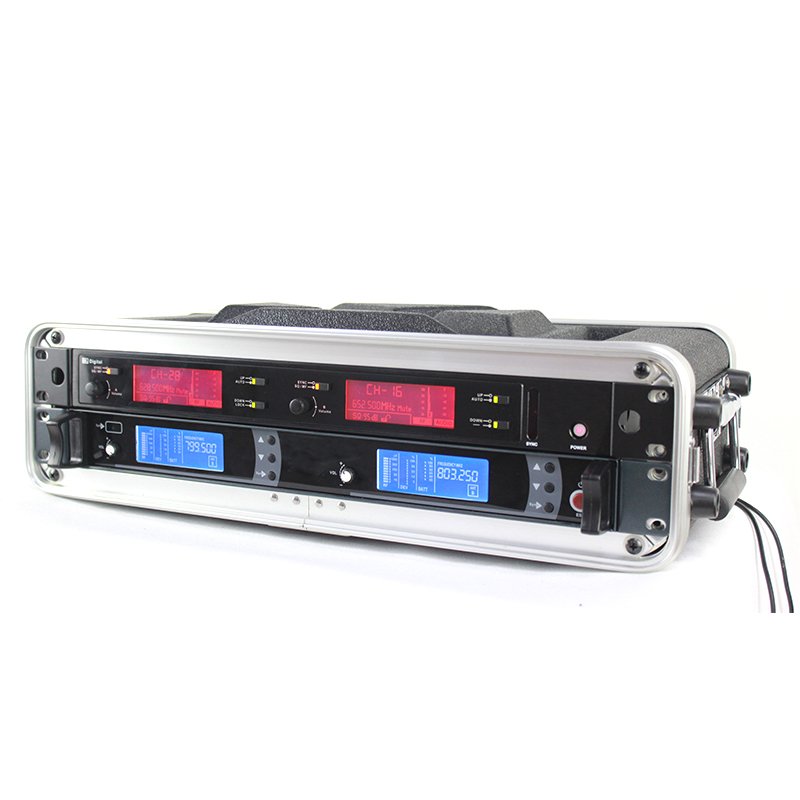 2u Flight Case for Wireless Microphone Sound Audio System