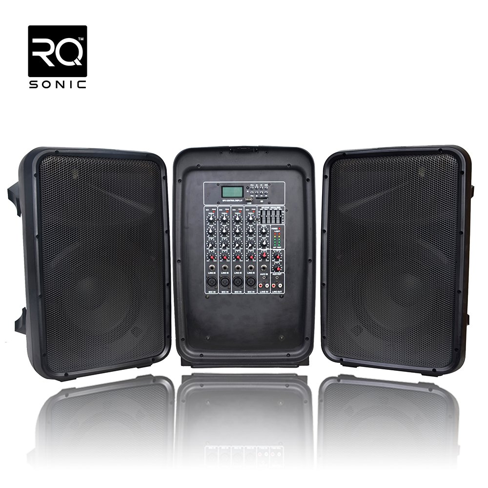RQSONIC PPSA2750MX-BT 2*8 inch Powered Speaker audio system trolley active speaker