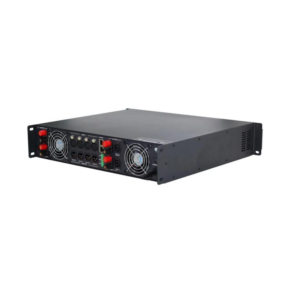 Professional Audio Network 4 Channels 1000W 8 Ohm Power Sound Amplifier with DSP Software Control System and Dante Optional
