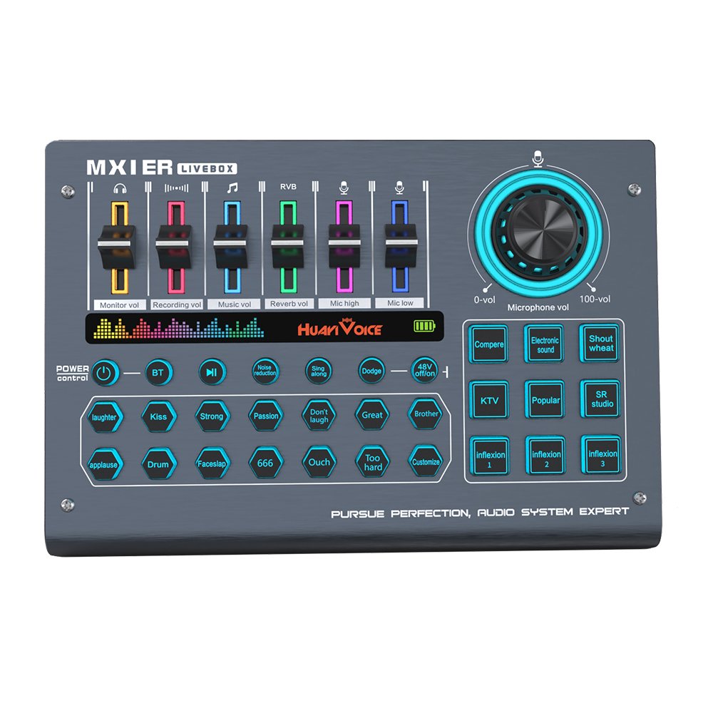 V-M18 Professional Recording Podcast Sound Card XLR Microphone 3 in 3 out Podcast Equipment