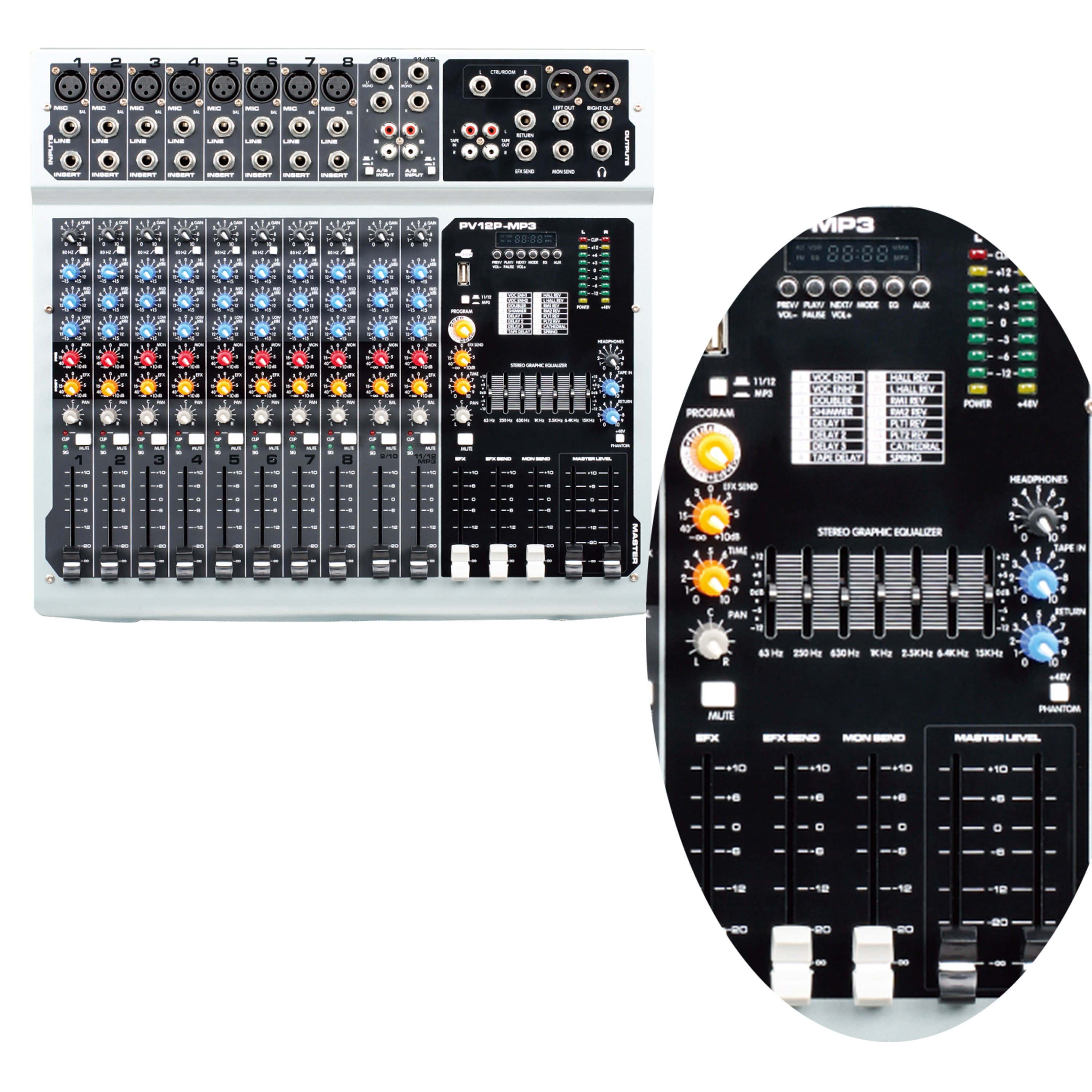 high quality pa sound system digital audio dj set professional 10 channel Mixer