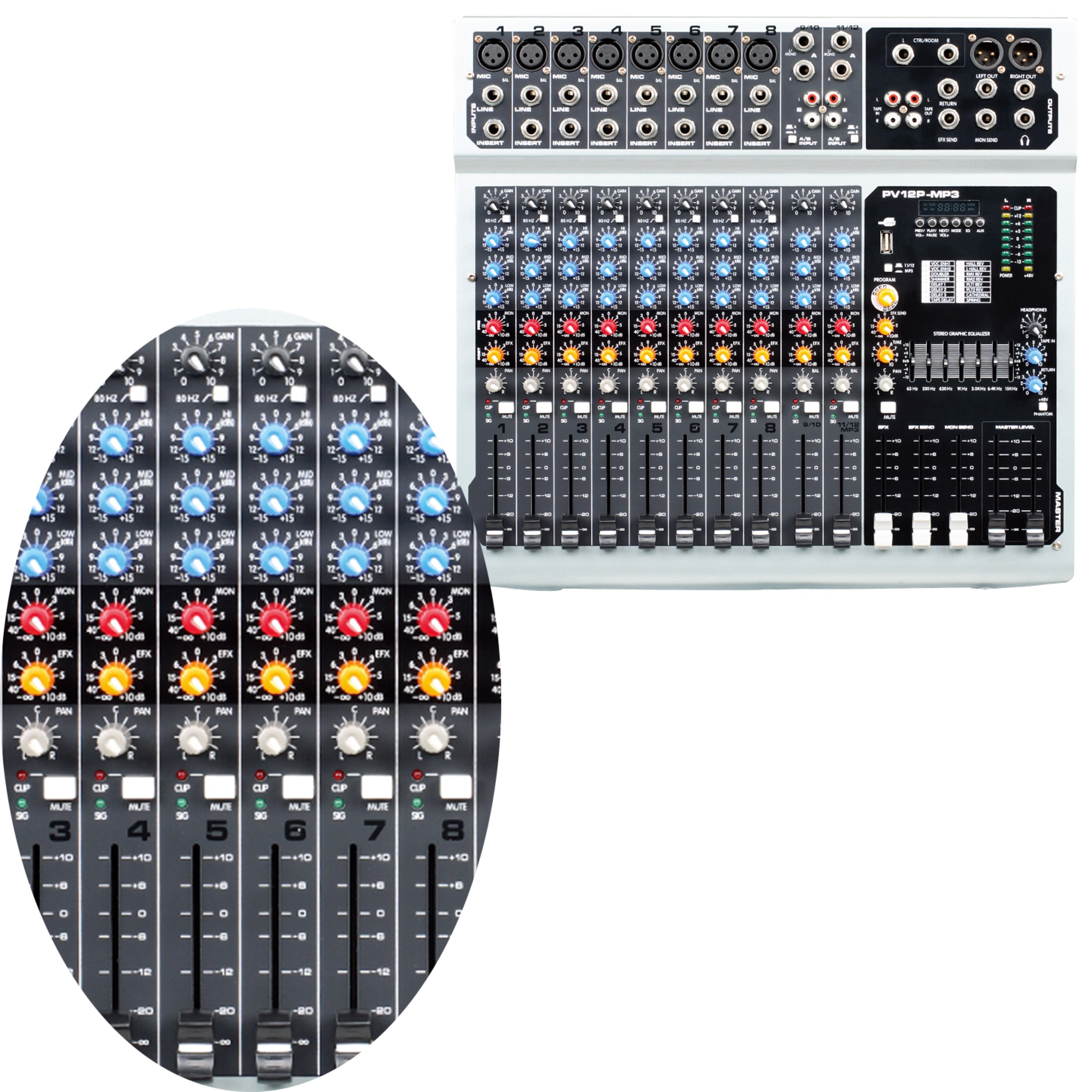 high quality pa sound system digital audio dj set professional 10 channel Mixer
