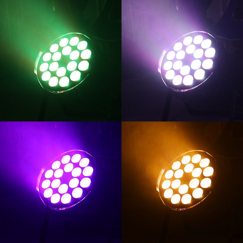 18Pcs Rgbw 4In1 Led Par Light 18*10W Par Can Stage Light Dj Party Disco Bar Effect Lighting With Remote Control