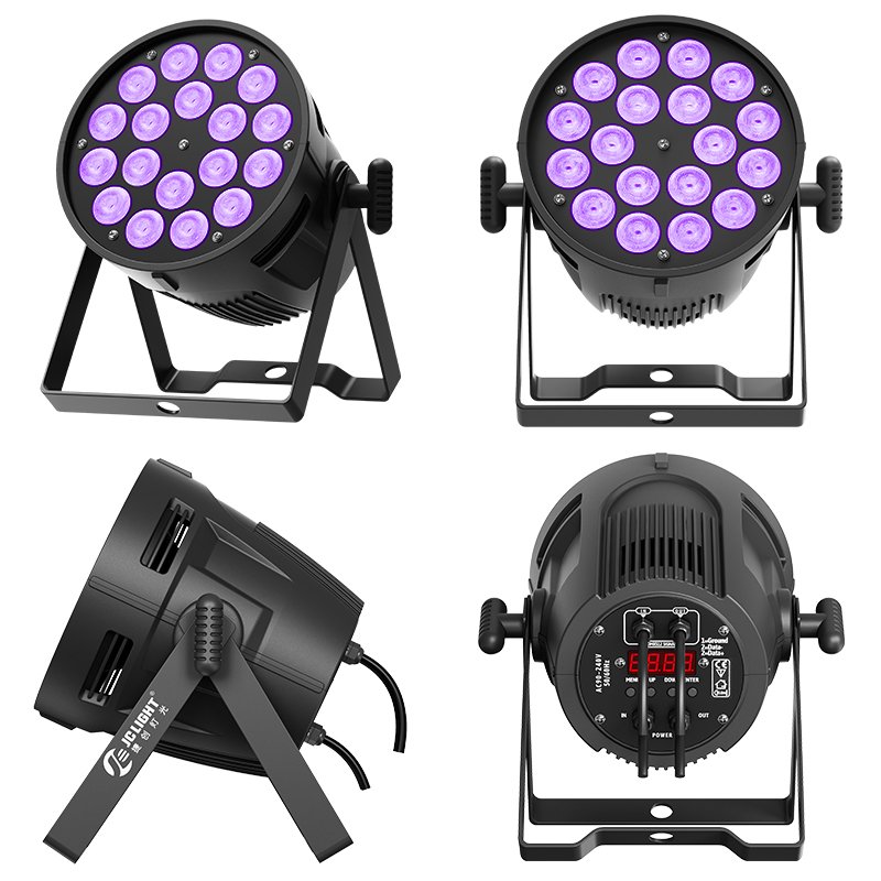 18Pcs Rgbw 4In1 Led Par Light 18*10W Par Can Stage Light Dj Party Disco Bar Effect Lighting With Remote Control