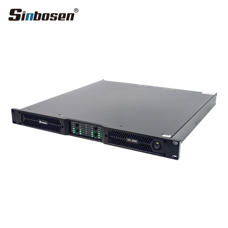 D4-2000 class d 1u digital profesional power amplifier 4ch 2000w sound equipment