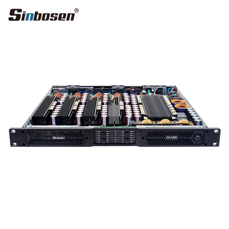 D4-2000 class d 1u digital profesional power amplifier 4ch 2000w sound equipment