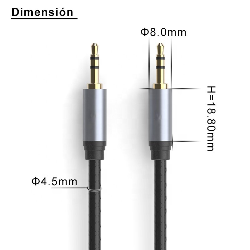 Shielded HIFI OFC Copper Audio Cord Gold Plated High End Pro-Sound 3.5mm Jack Stereo Male To Male Aux Audio Cable