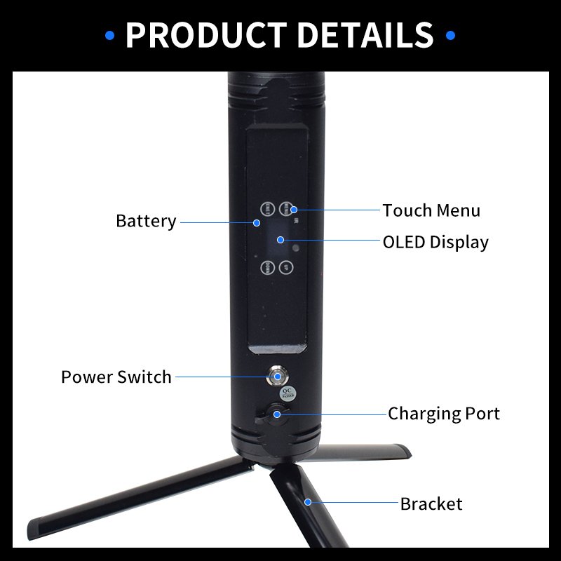 Outdoor DMX Wireless Battery Pixel Tube 360 Degrees RGBWA DMX Stage DJ Light