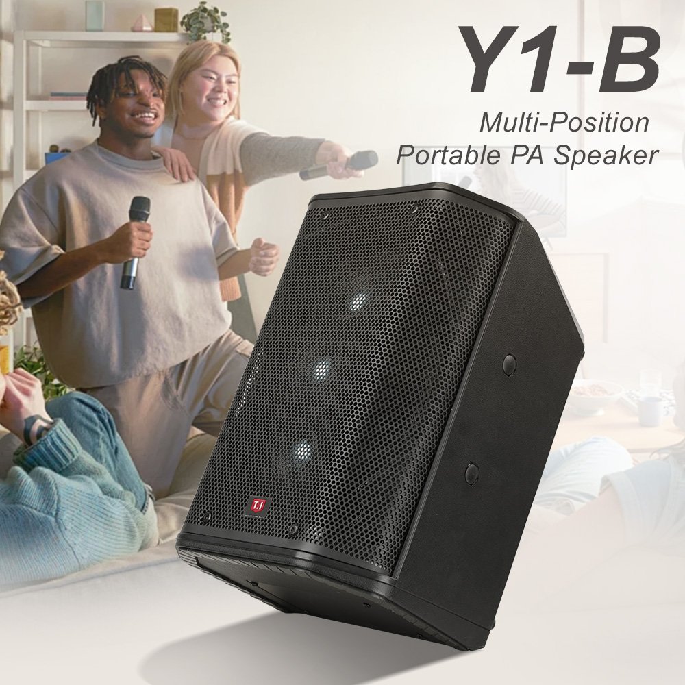 T.I Professional 120W subwoofer DJ Speakers, PA System with 4 Ohms for DJ and Musicians, Small Venues, Ceremonies, Sports Events