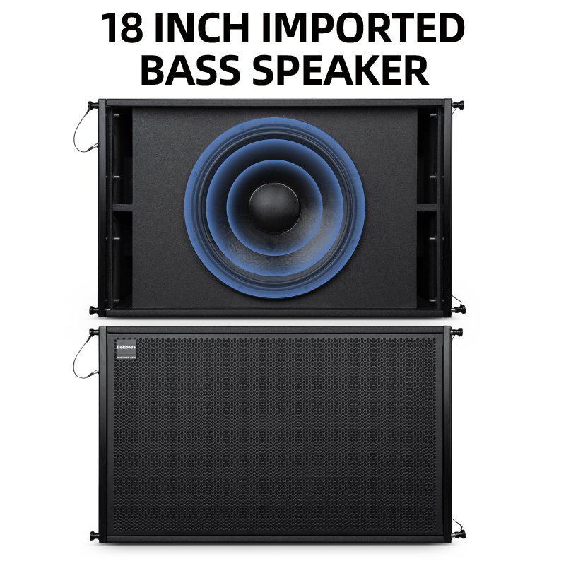 Bekboes P218 Warehouse Promotion 1600W Line Array Speakers sub bass single 18inch pro Speaker for stadium
