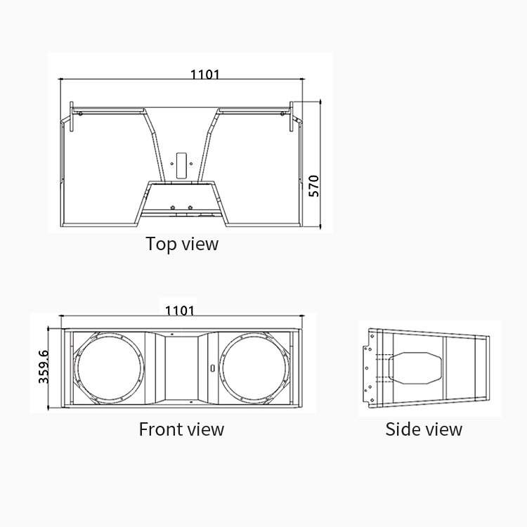 Professional Double 12 Inch Line Array Speakers Outdoor Indoor Audio Sound System Speaker For Church