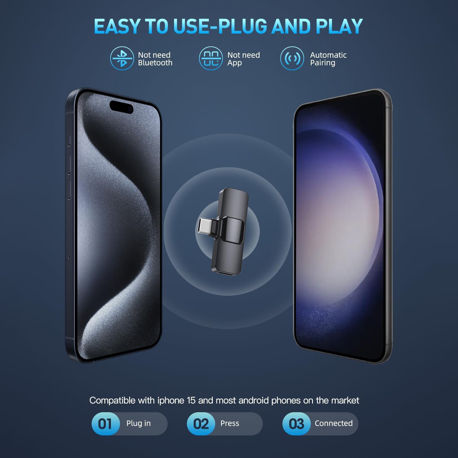 K8 dual Wireless microphone wireless Lapel microphone professional podcast Lavalier mini mic for Android mobile phone