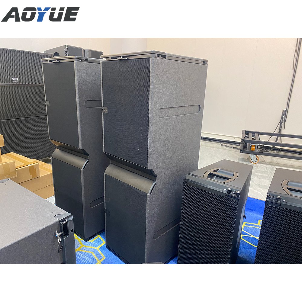 Sound system 3 way dual 15 inches line array speakers passive