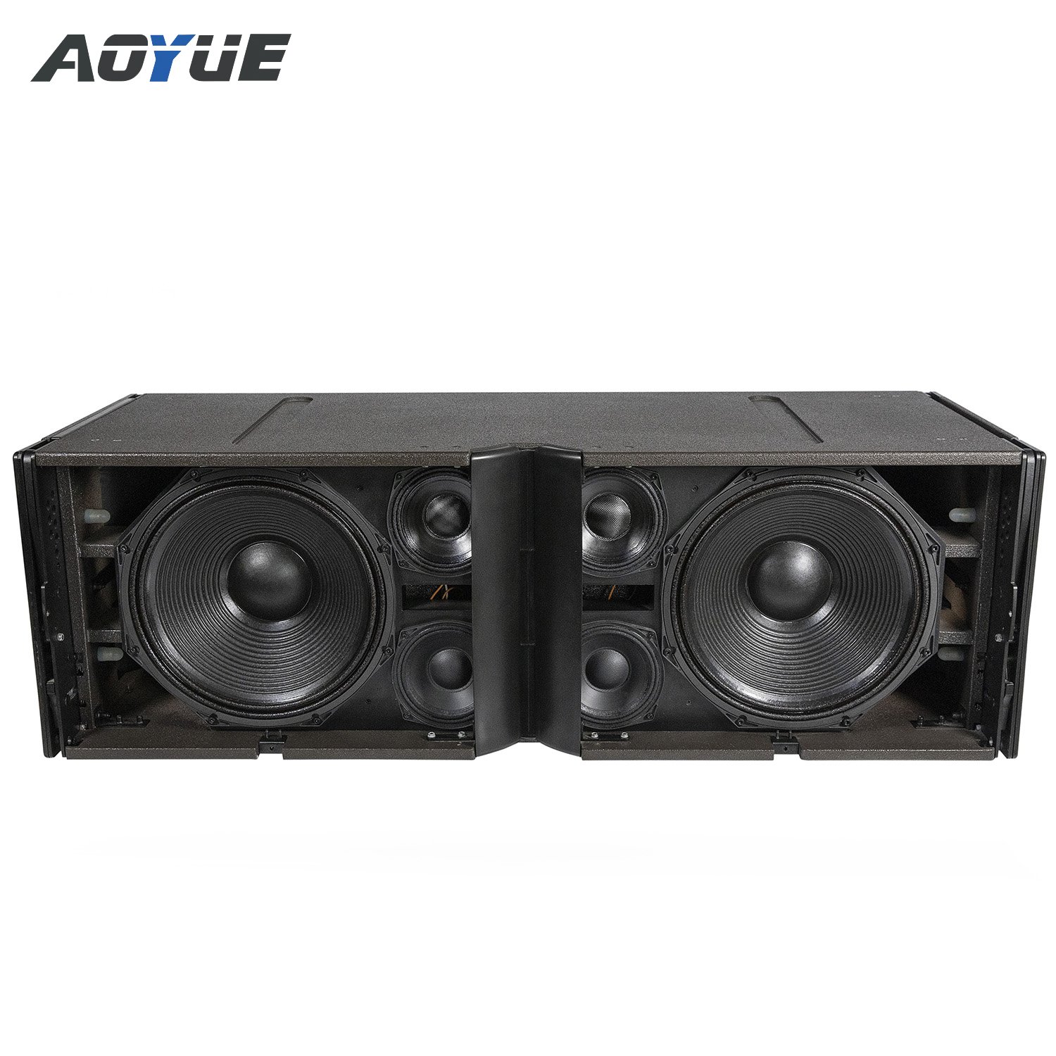Sound system 3 way dual 15 inches line array speakers passive