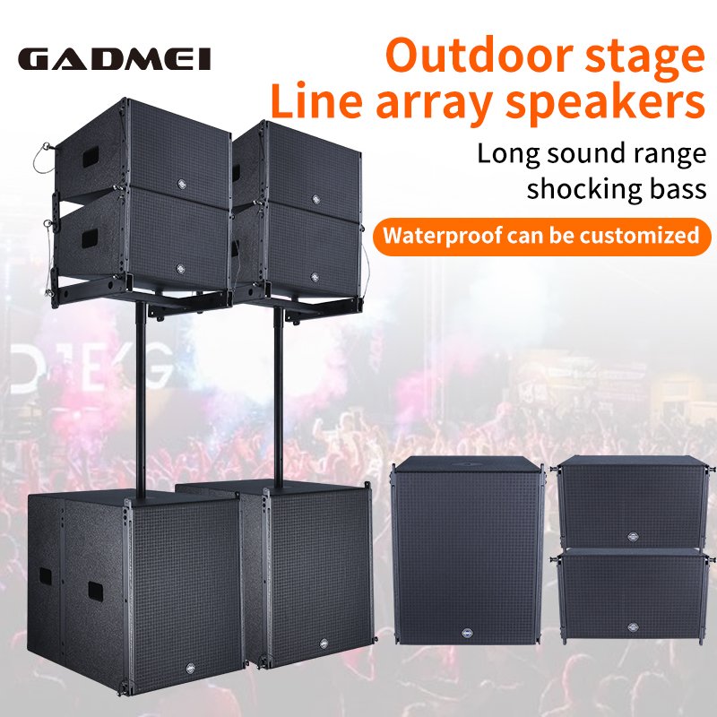 Active speakers 18 inch professional stage sub woofer pa speaker system 18 inch bass vibration 10 inch high mid speaker