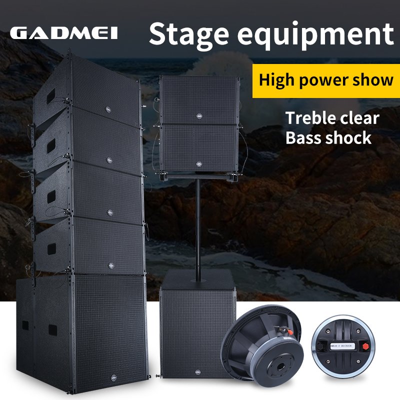 Active speakers 18 inch professional stage sub woofer pa speaker system 18 inch bass vibration 10 inch high mid speaker