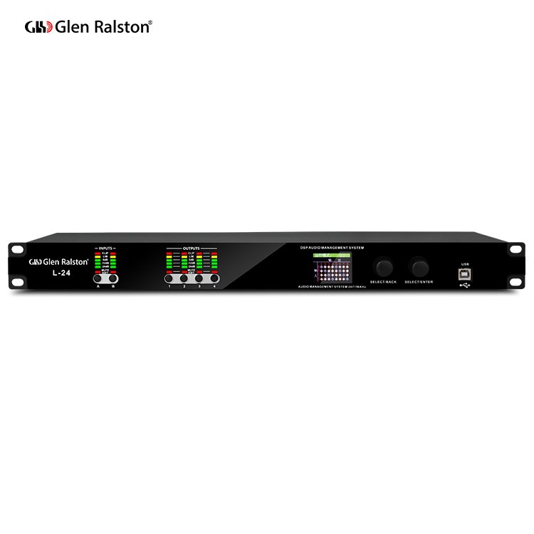 Glen Ralston 2 input 4 output mixer equalizer professional sound system Digital Audio processor