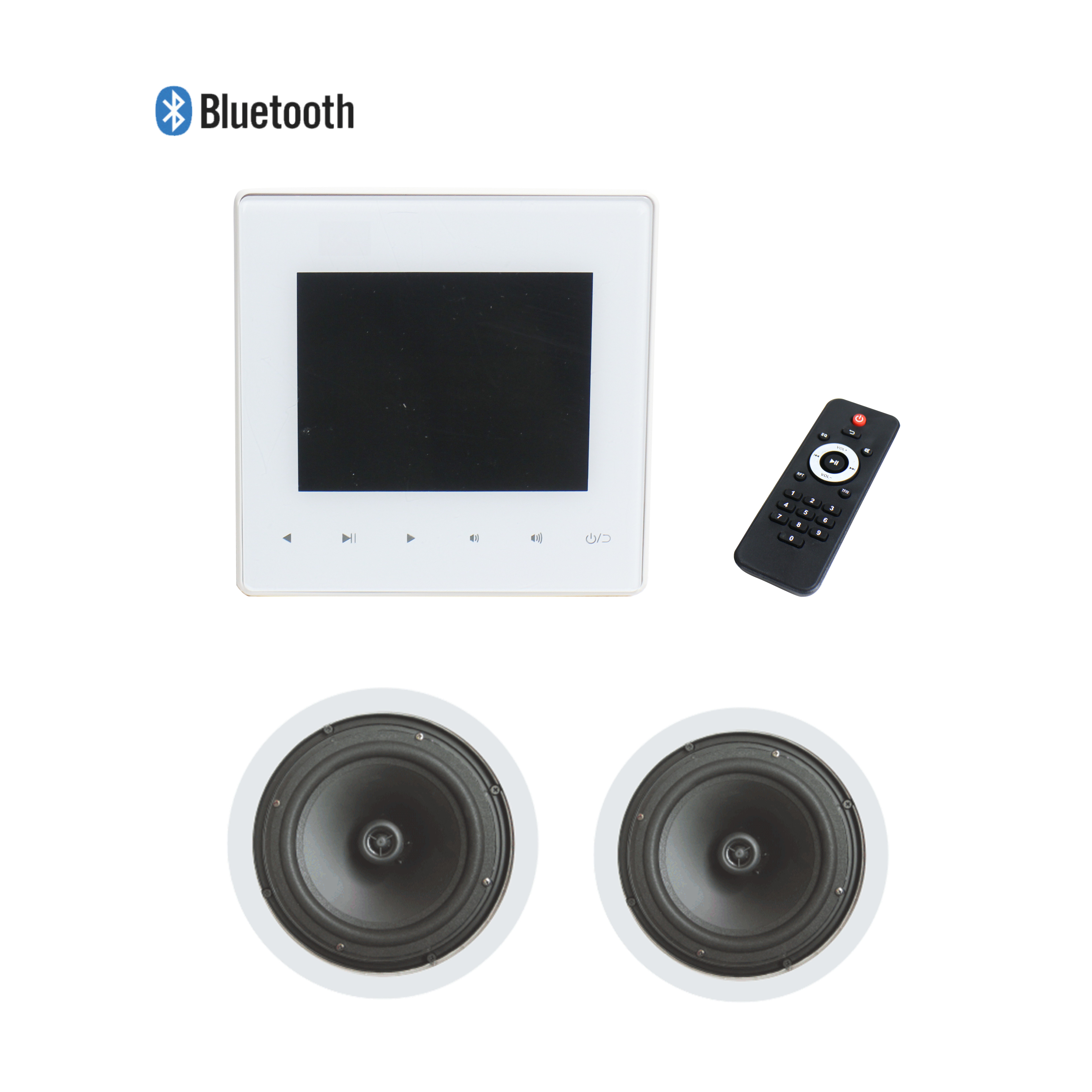 BA-215 PK1 Cost effective mini PA sound system In wall blue tooth amplifier equips with two pieces 8 ohm ceiling speaker package