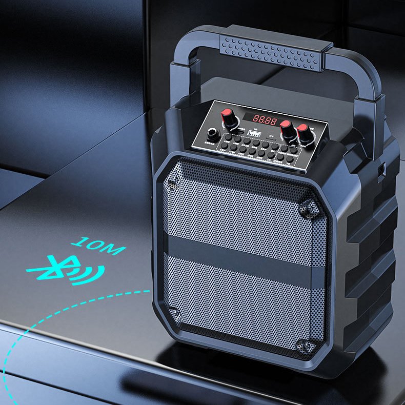 Portable Karaoke Machine Blue Tooth Stereo Mini Fm Radio Speaker Player Microphone Professional Audio Sound System