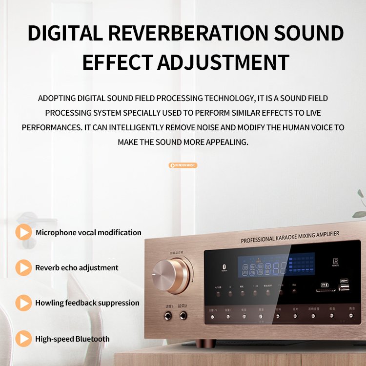 Professional Cheap Power China 750w Amplifier Audio High Quality Wireless Sound Equipment DSP Karaoke Amplifier for Home Theater