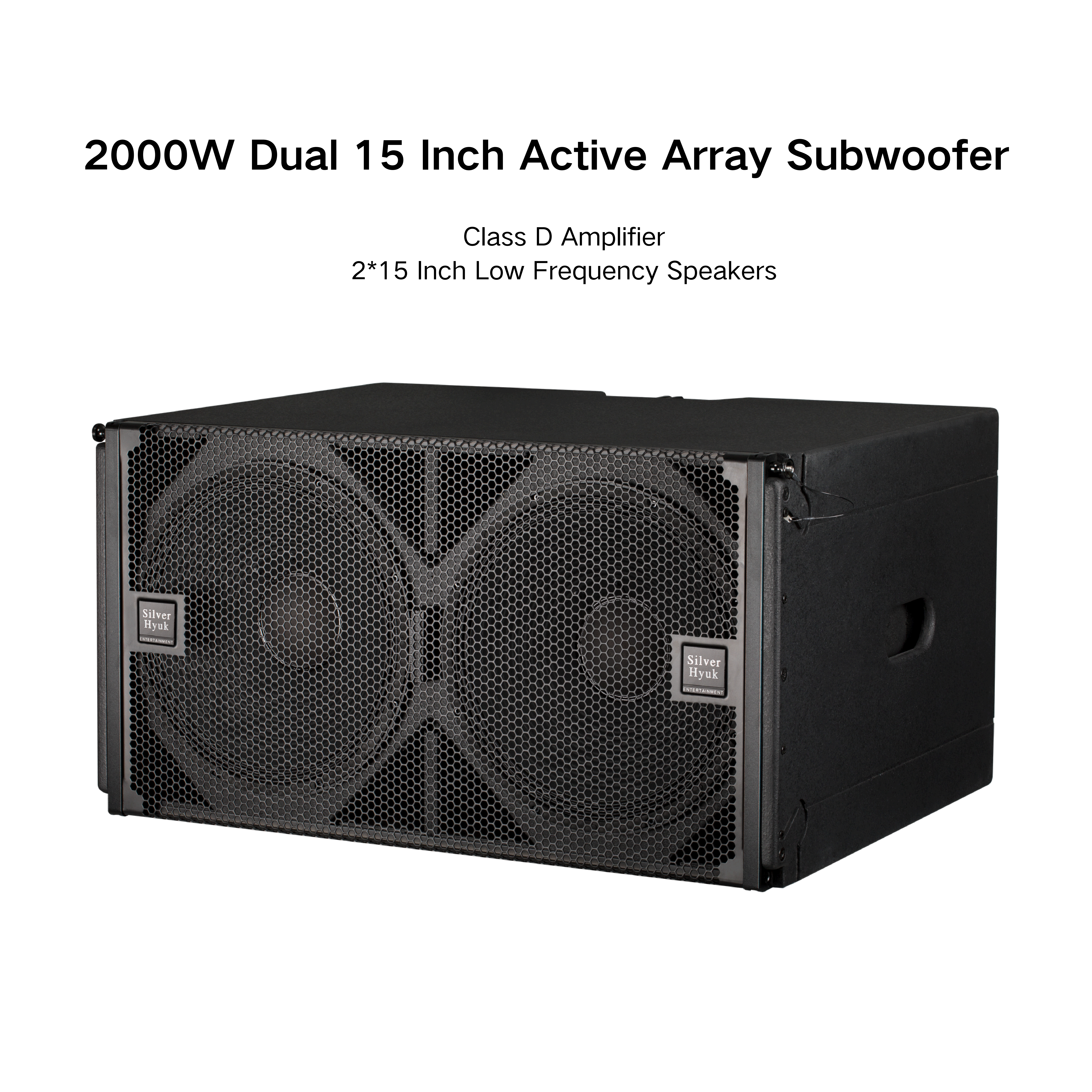 China Professional Audio Active Dual 15 Inch 2000W Active Array Subwoofer Linear Sound System Speakers