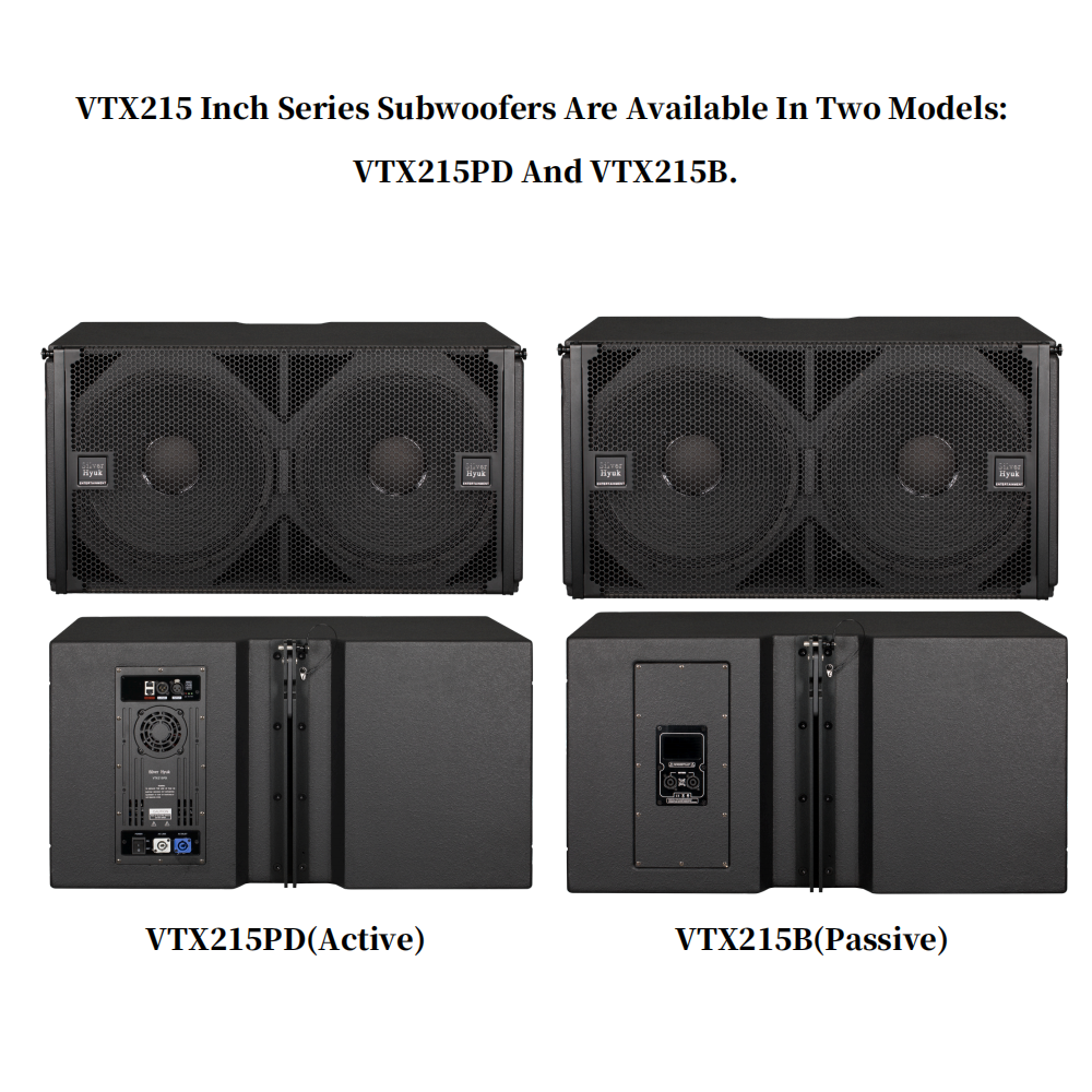 China Professional Audio Active Dual 15 Inch 2000W Active Array Subwoofer Linear Sound System Speakers