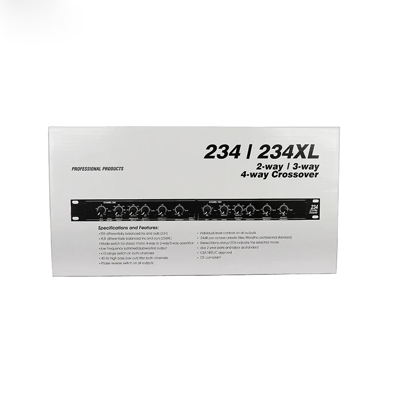 Professional Sound Peripheral Equipments Stereo 2/3 Way, Mono 4-Way 234XL with XLR Connectors Crossover audio Equalizer