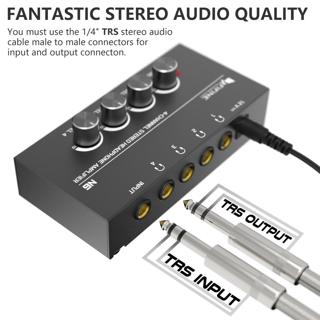 Fifine N6 Portable Professional DJ Hifi 4 Channel Audio Amplifier Board Stereo Amplificador Mixer Sound Guitar Amplifiers