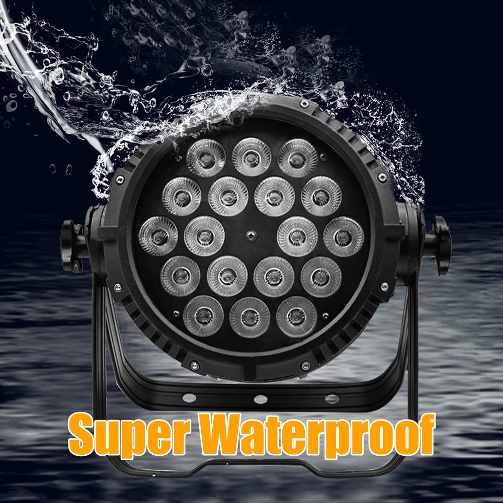 Waterproof Led Par Light 18X10W RGBW 4 IN 1 Coloring Led Parcans DMX 512 Control In Rain Hand In Hand Stage Outdoor Party