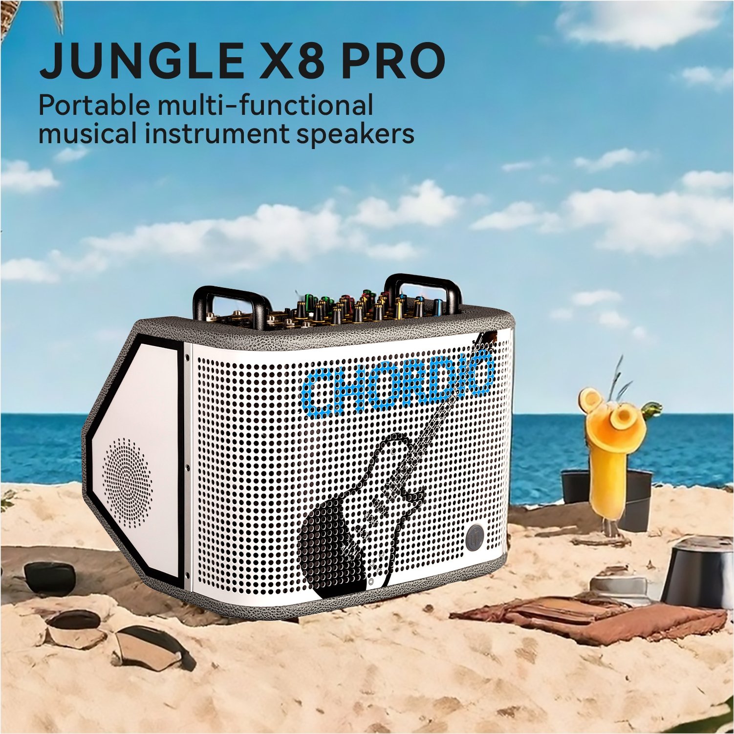 Portable Sound System Multifunction Outdoor Instrument Microphone Speaker Sound Box Road Shows audio sound equipment
