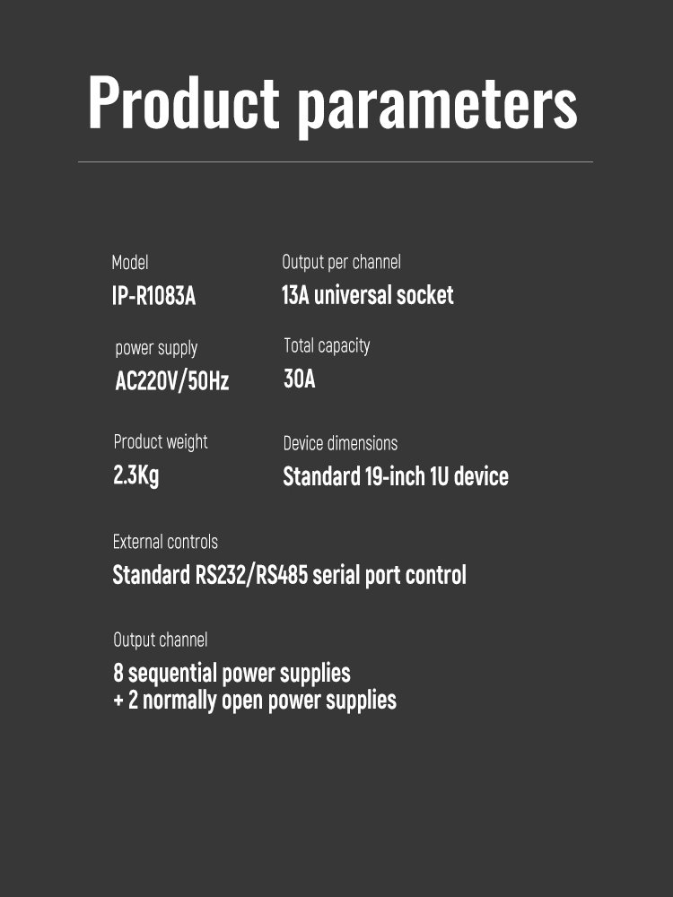 iSonicavct IP-R1083A DJ Sound Mixer Systems Equipment Professional Speaker Power Sequence Controller With Filter Management