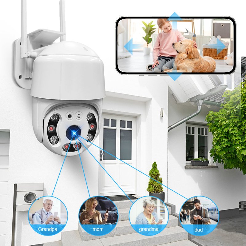 Hot Sale Camera Wireless 8MP Outdoor Two Way Audio P2P Dome Security IP Auto Tracking CCTV Camera Network