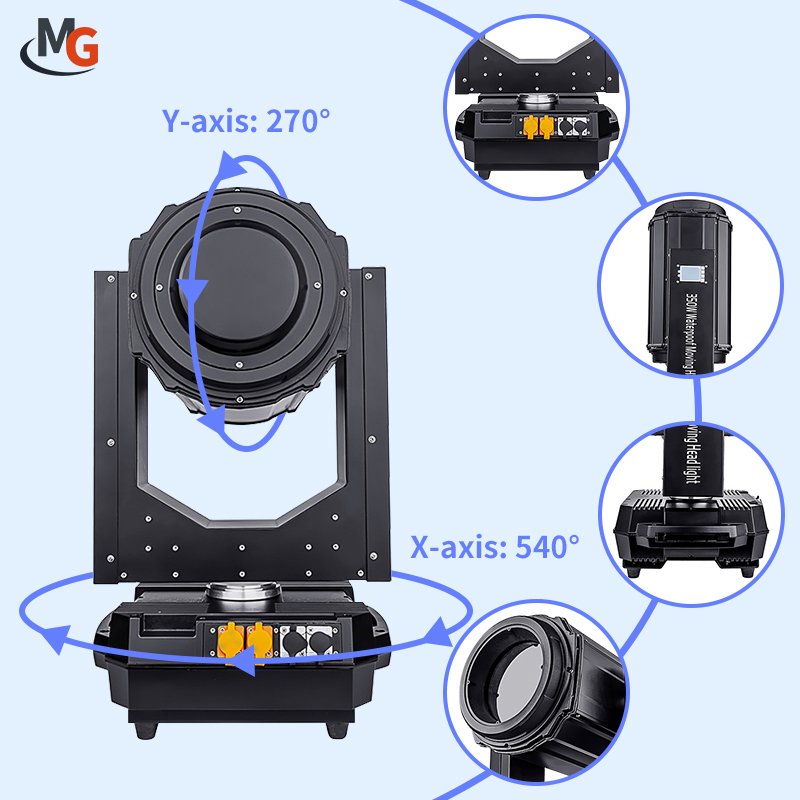 Waterproof Movinghead Beam Light IP65 380 W Water Proof Moving Head Light Outdoor Beam Lighting