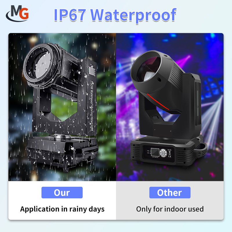 Waterproof Movinghead Beam Light IP65 380 W Water Proof Moving Head Light Outdoor Beam Lighting