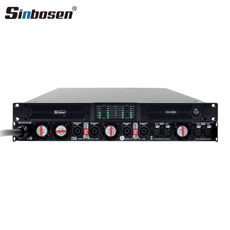 New amplifier D4-3000 4 channel 1u digital power amplifier 5000 watts good for line array