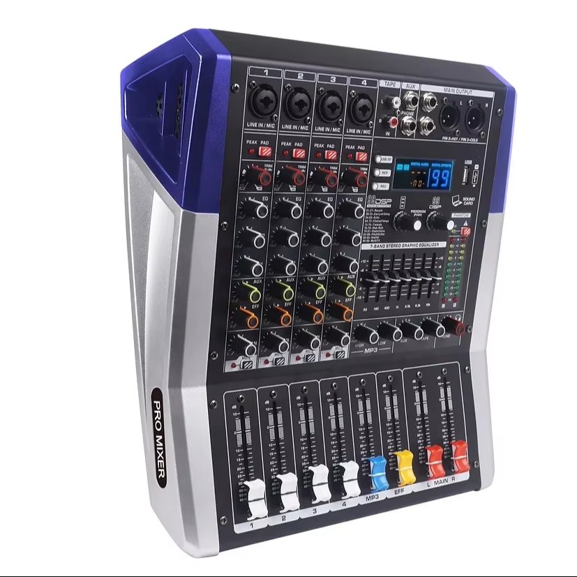 Pro 550W*2 Powered Audio Mixer Console 4/6/8-Channel 99DSP+USB+Bluetooth+Record+MP3 Reverb powered Mixing console sound system