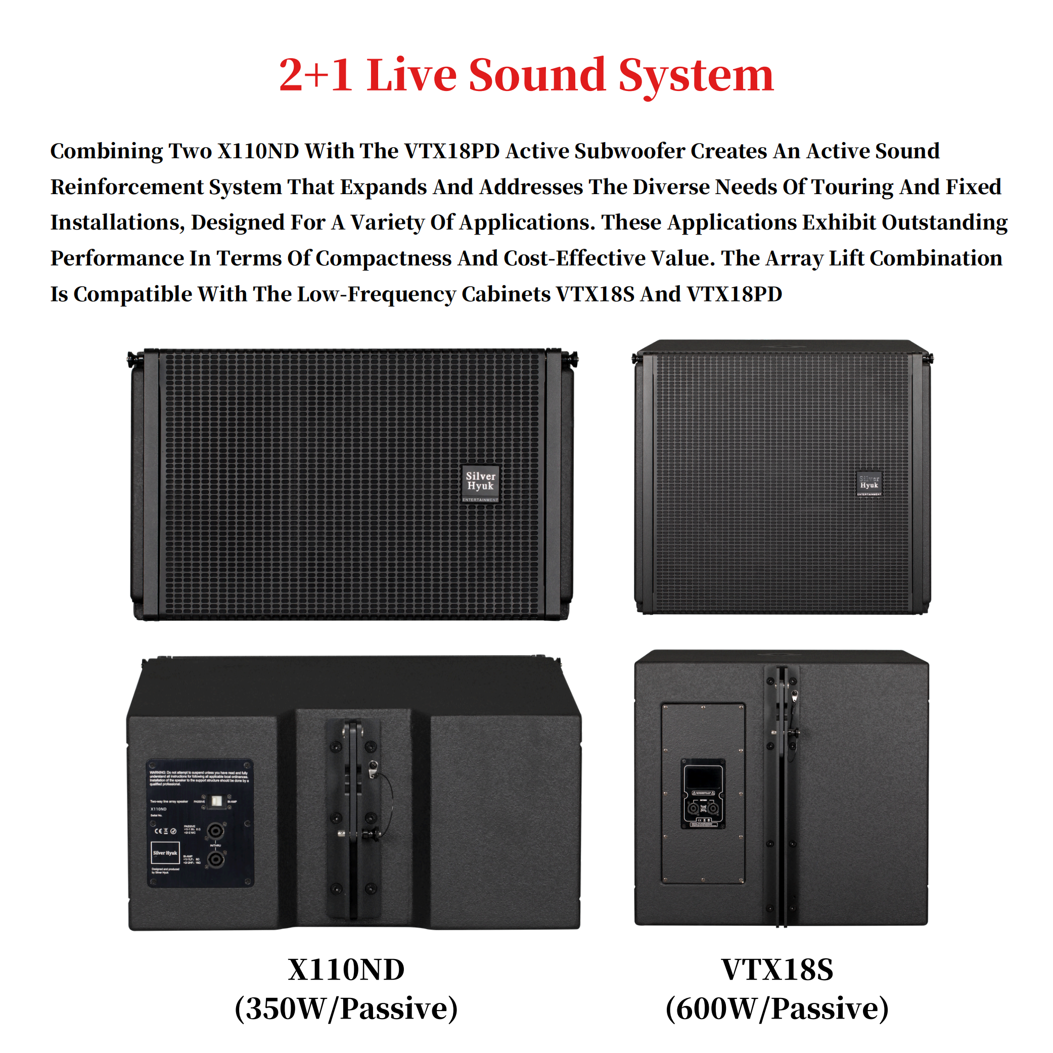 Pro Audio Passive 10 Inch Two-Way Line Array Speakers 350W Line Array Sound System