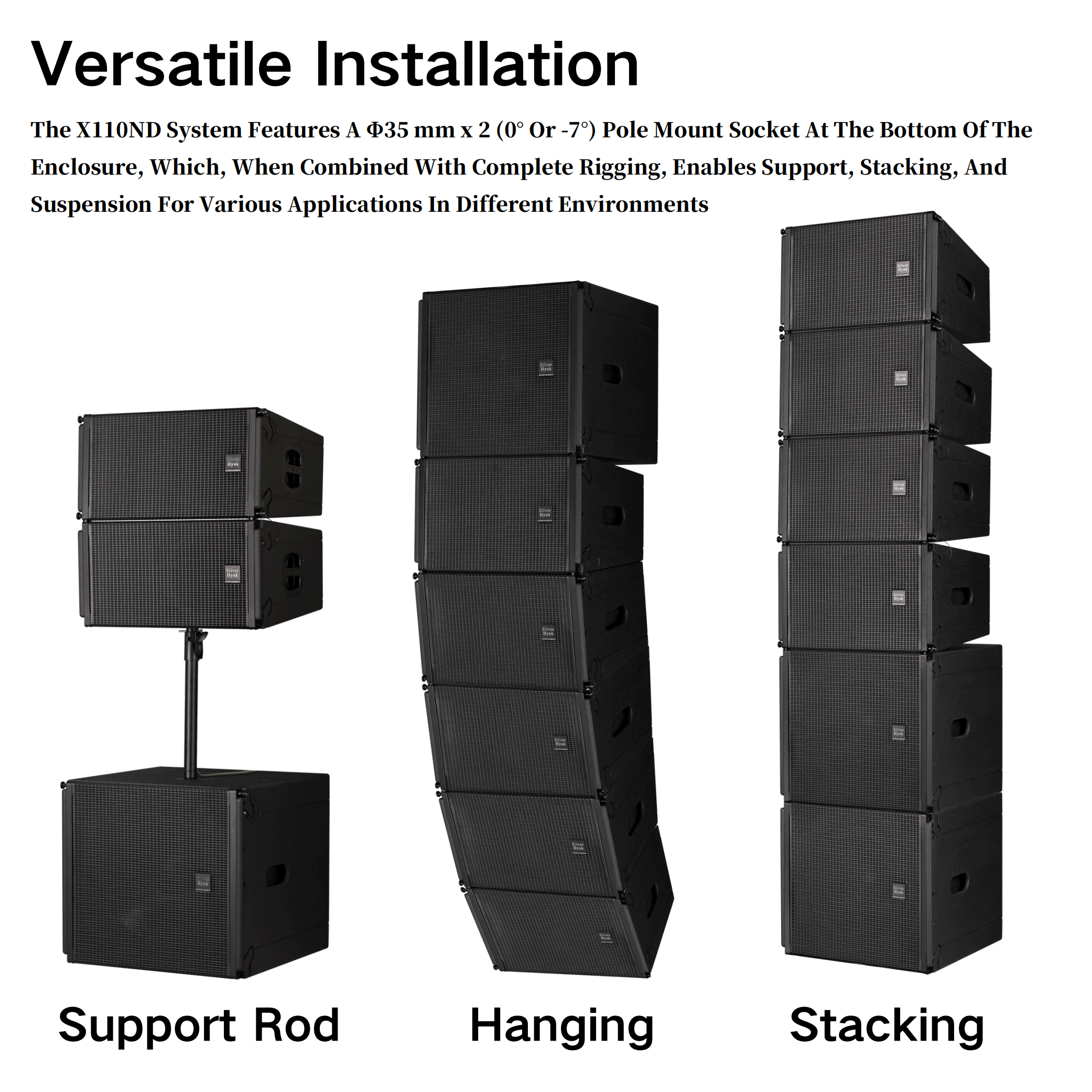 Pro Audio Passive 10 Inch Two-Way Line Array Speakers 350W Line Array Sound System