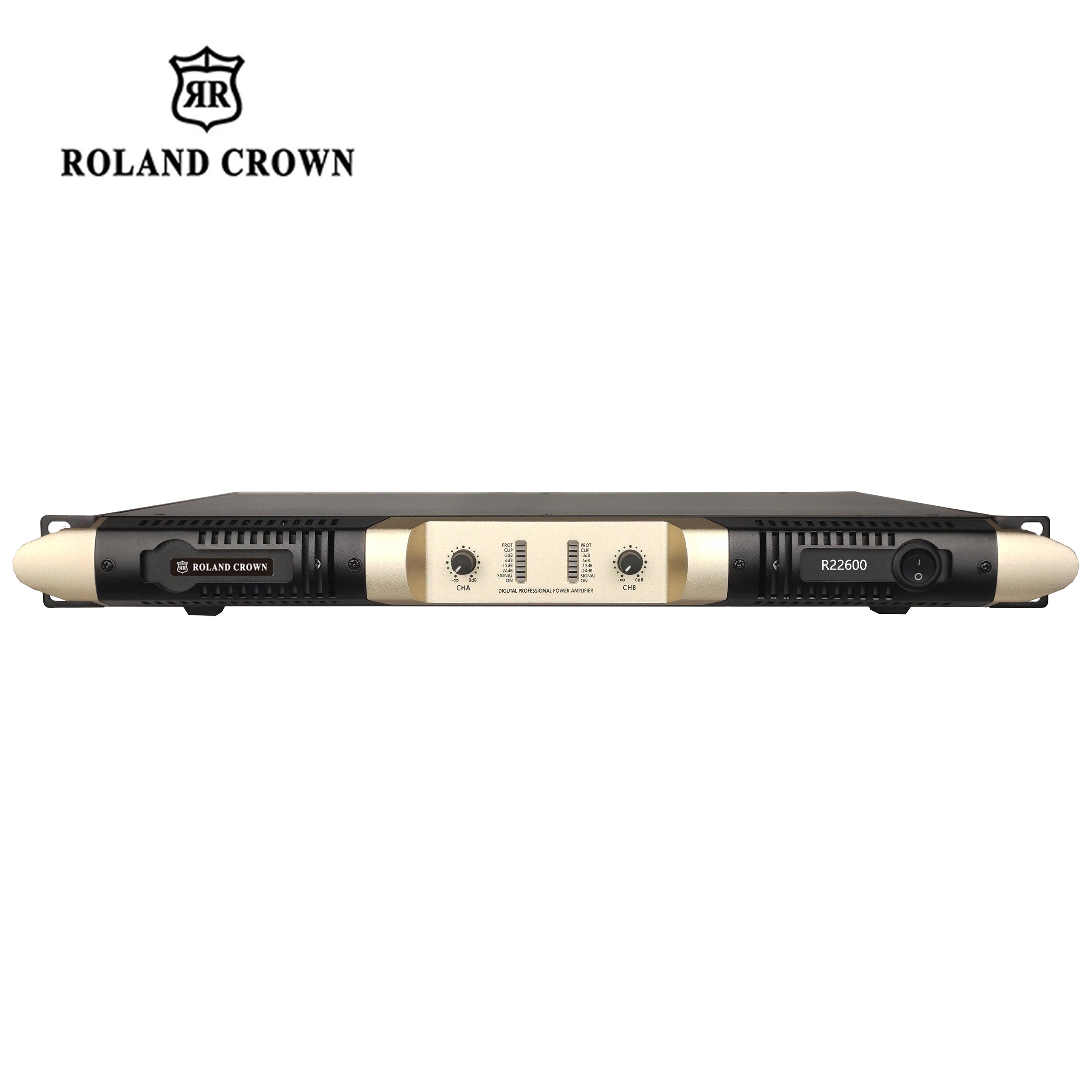 Roland Crown Class D 1u2*2600w Stereo PFC subwoofer Performance line array sound digital professional power amplifier