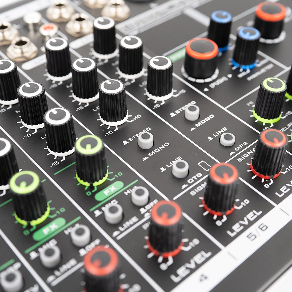 Professional Music Equipment Sound System Portable 18000 mAh Battery Powered 8 Channel 99 DSP DJ Mini Sound System and Mixer