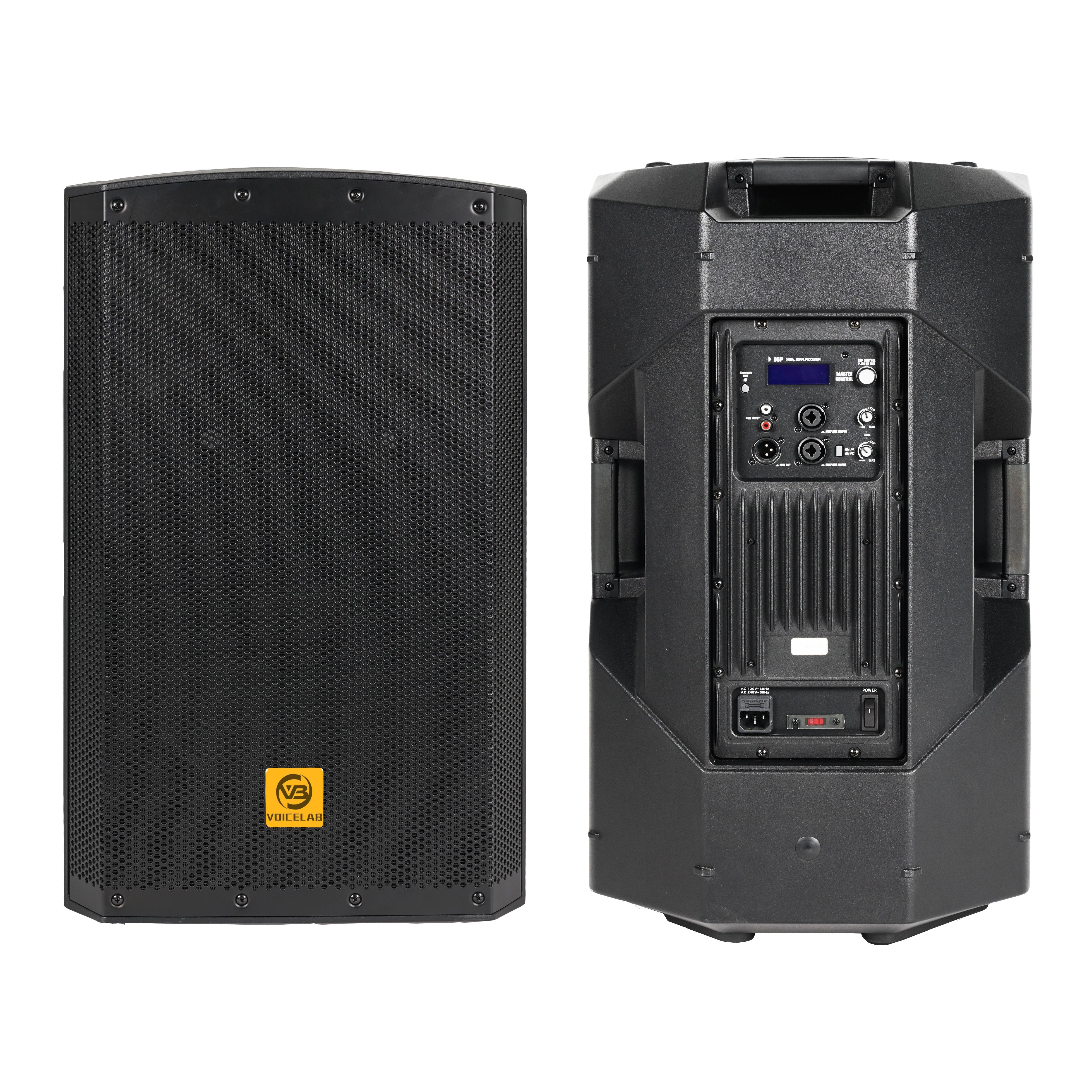 PXL15-DM450GC 15 inch Class D Plastic sound box System party DJ home Active Powered Speaker 15''